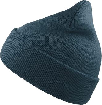 Atlantis Wind Double Skin Beanie with Turn Up (One Size) (Petrol)