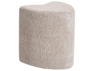 Beliani Puf Chenilla Marr&oacute;n claro