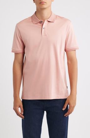 BOSS Phillipson Mercerized Cotton Polo in Light/Pastel Pink at Nordstrom, Size Xx-Large