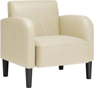 vidaXL vidaXL Divano Sedia con Braccioli Crema 54 cm in Similpelle