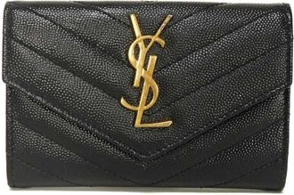 Saint Laurent Black Leather Bill Wallet (Bi-Fold) (Pre-Owned)