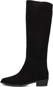 Notre-V Elegante Zwarte Su&egrave;de Laarzen - Dames - Hoge Laarzen - Zwart - 40 EU - Su&egrave;de - Schoenen