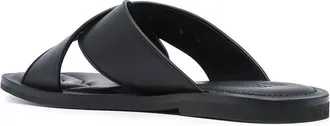 Ferragamo Crossover Strap Sandals - Black
