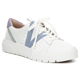 Vionic Abyss Simasa Leather Nubuck Womens Lace Up Trainers - White Light Blue Multi - Size:UK 5.5