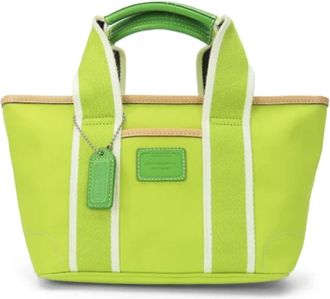 Coach Pre-owned Tote Bags, female, Green, Size: ONE SIZE Pre-owned Canvas totes