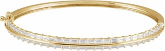 Diamond2Deal 14k Gold 2 1/6 CTW Lab-Grown Diamond Bangle Bracelet 7