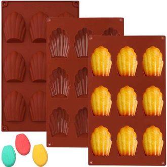 OEM Bandeja De Silicona Para Hornear Magdalenas - Moldes Para Galletas Con Forma De Concha - 3 Piezas