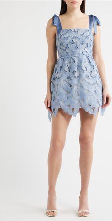 Lucy Paris Micah Lace Minidress in Periwinkle at Nordstrom, Size X-Small
