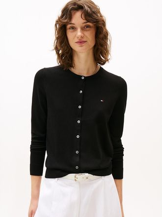 Tommy Hilfiger Womens Lightweight Cardigan - Black - XXL