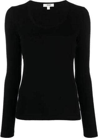 A Gold E Zwarte Bernice Tee - Dames - Longsleeves - Zwart - S - Tops