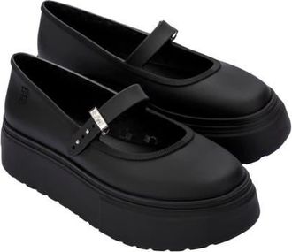 Melissa Soft Ballerina Platform Mary Jane in Black at Nordstrom, Size 10