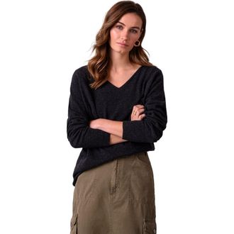 Celtic & Co. Geelong Wool Slouch V-Neck Sweater in Charcoal at Nordstrom, Size X-Large