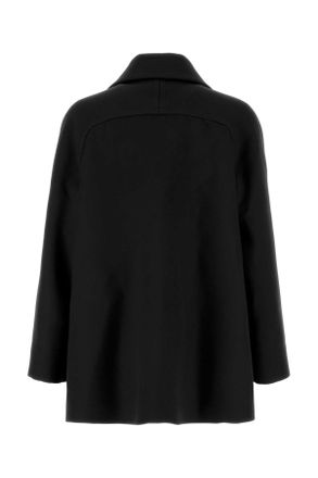 Valentino Garavani Mens Vgold Coat Black Virgin Wool
