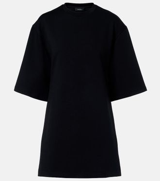 Wardrobe.NYC Open-back cotton-blend jersey minidress