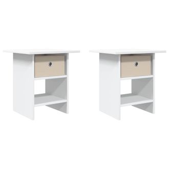 vidaXL Mesita De Noche 2 Pcs 41 X 40 X 45 Cm Madera De Ingenier&iacute;a Vidaxl