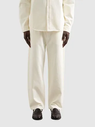 Edmmond Studios Light Wash Relaxed Fit Jeans in Plain Off White at Nordstrom, Size X-Large