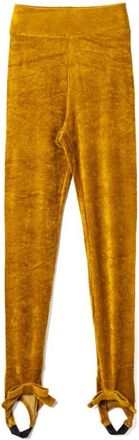 Viktor & Rolf Velvet Leggings - female - Viktor & Rolf - Leggings - Yellow - L - Trousers