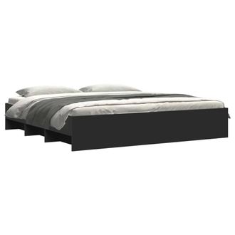 Berkfield Home Durable Bed Frame without Mattress Black 180x200 cm Super King En