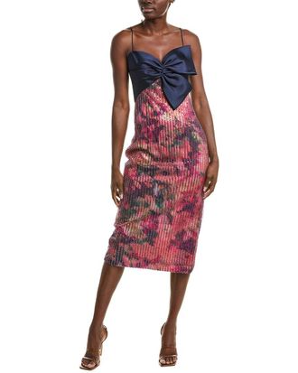 Theia Rosa Draped Cocktail Dress