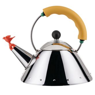 Alessi Wasserkessel 9093/1 Bird Kettle, poliert / gelb