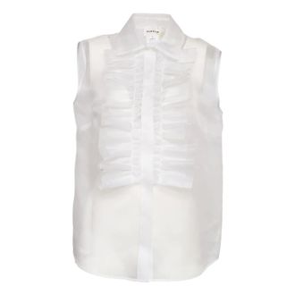 P.A.R.O.S.H. Sleeveless Tops, female, White, Size: M Shake Sleeveless Shirt