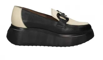 Wonders Womens Platform Loafer In Black/creme