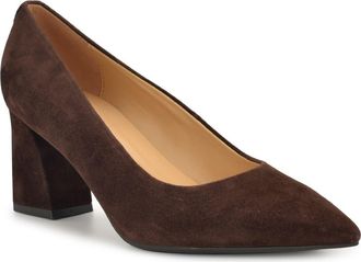 Nine West Kalore 9x9 Pointed Toe Pump in Dark Brown at Nordstrom, Size 7.5