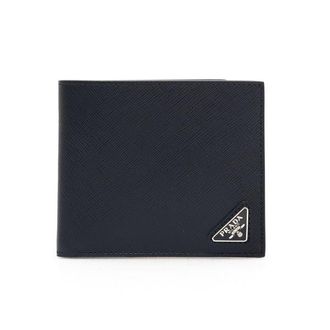 Prada Saffiano leather wallet with triangle logo Man One Size