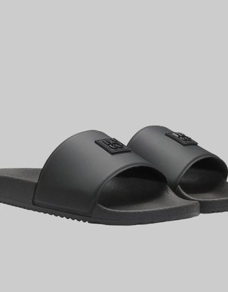 HUGO BOSS Mens HUGO Timein Sliders, Black - Size: 10