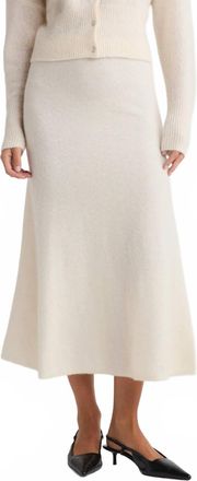 White + Warren Womens Isla Midi Skirt In Ivory