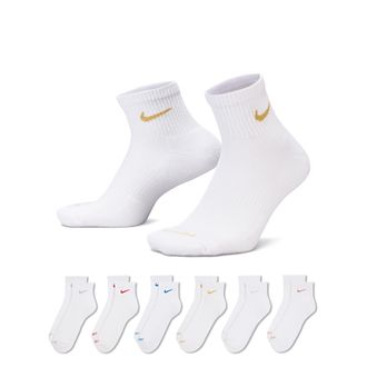 Nike Mens Everyday Plus Cushioned Training Ankle Socks (6 Pairs) in Multicolor | SX6899-941