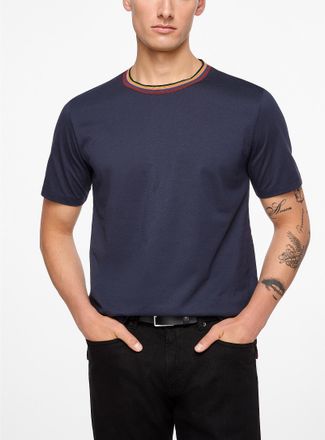 Paul Smith Mens Signature striped collar T-shirt
