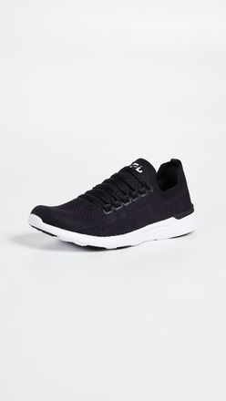 Athletic Propulsion Labs Womens Techloom Wave Athletic Sneakers In Black/black/white