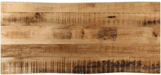 vidaXL Piano Tavolo Bordi Vivi 80x40x2,5cm Legno Massello Mango Grezzo - Vidaxl