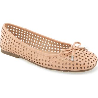 Kenneth Cole Reaction Elstree Perforated Ballet Flat in Peach at Nordstrom Rack, Size 5.5