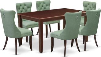East West Furniture 7 Piece Dining Set