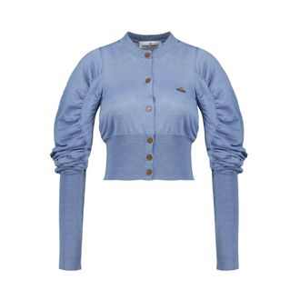 Vivienne Westwood Cardigans, female, Blue, L, Eli Cropped Cardigan