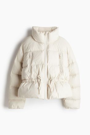H&M Kurze Daunen-Pufferjacke - Beige