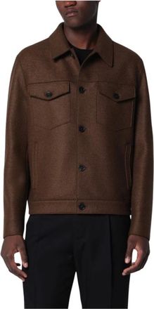 Harris Wharf London Hombre, Chaquetas, Marr&oacute;n, Talla: 2XL