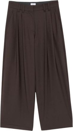 Brunello Cucinelli Wijde broek - Dames - Wijde Broeken - Bruin - M - Broeken