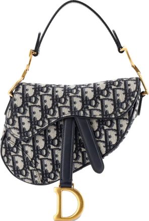 Dior Saddle Handbag Oblique Canvas Mini shoulder bag - Blu