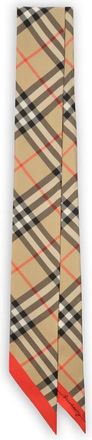 Burberry Skinny Contrast Check Silk Scarf