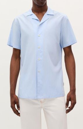 Scalpers Wales Resort Striped Shirt in Blue Stripes at Nordstrom, Size X-Large Eu