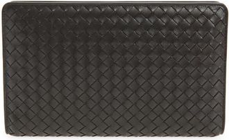 Bottega Veneta Agenda Intrecciato Leather Frame Clutch in 2095 Espresso-Brass V at Nordstrom
