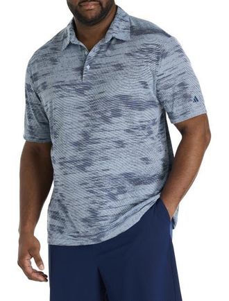 adidas Big & Tall Ultimate Textured Stripe Polo Shirt in Wonder Blue at Nordstrom, Size Xx-Large