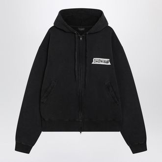 Balenciaga Washed Masking Tape Oversize Hoodie