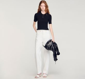 Sandro Knit polo shirt