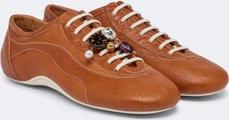 Dries Van Noten Embellished leather sneakers