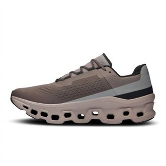 On Mens Cloudmonster Running Shoes In Cinder/fog Purple