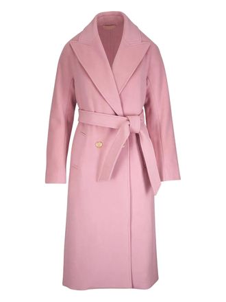 Veronica Beard Della double-breasted belted coat - Pink